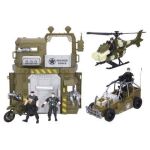 Vojenský set s autem a vrtulníkem - II. jakost