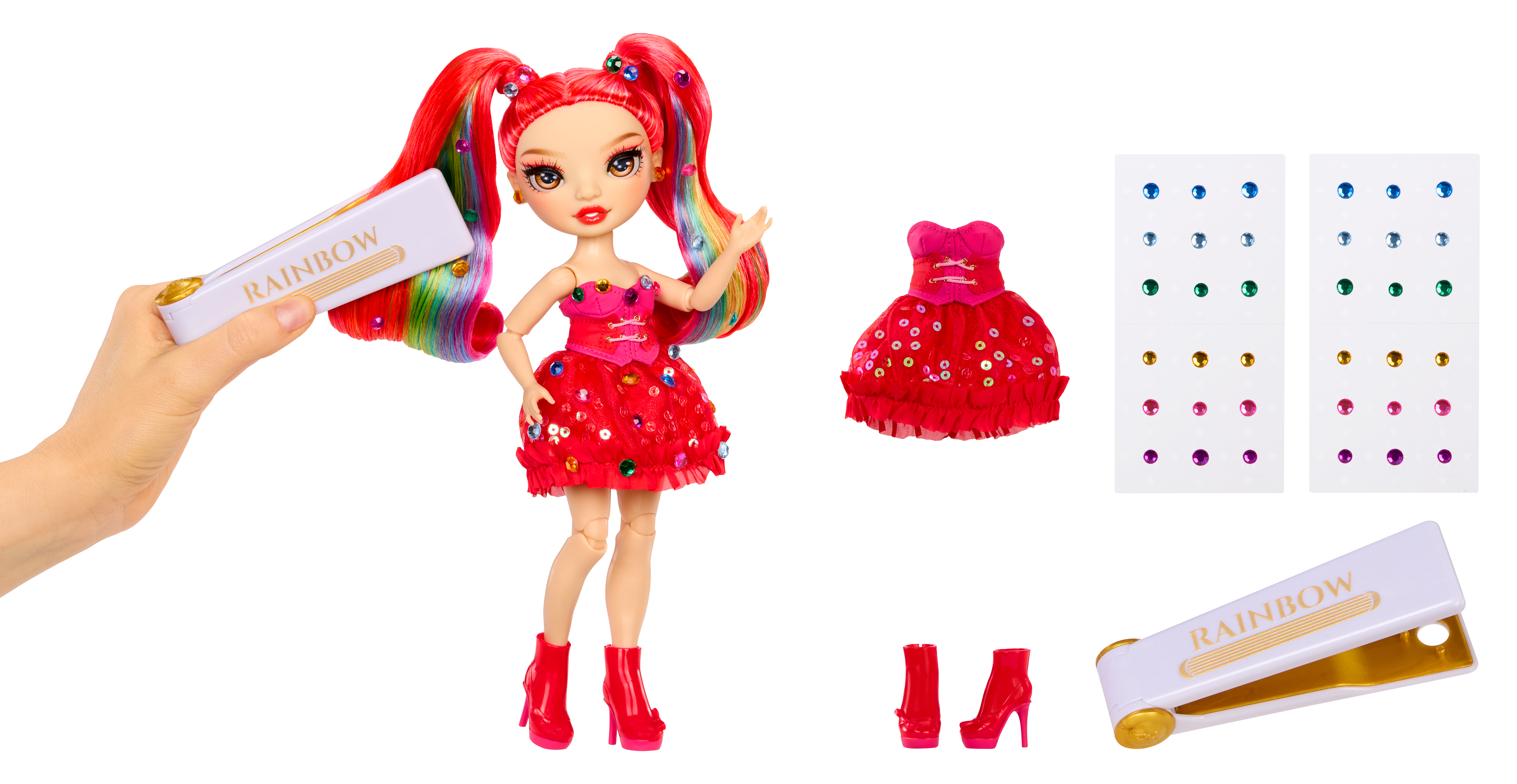 Levně Rainbow High Be Dazzling Fashion panenka - Vivienne Rouge (Red)