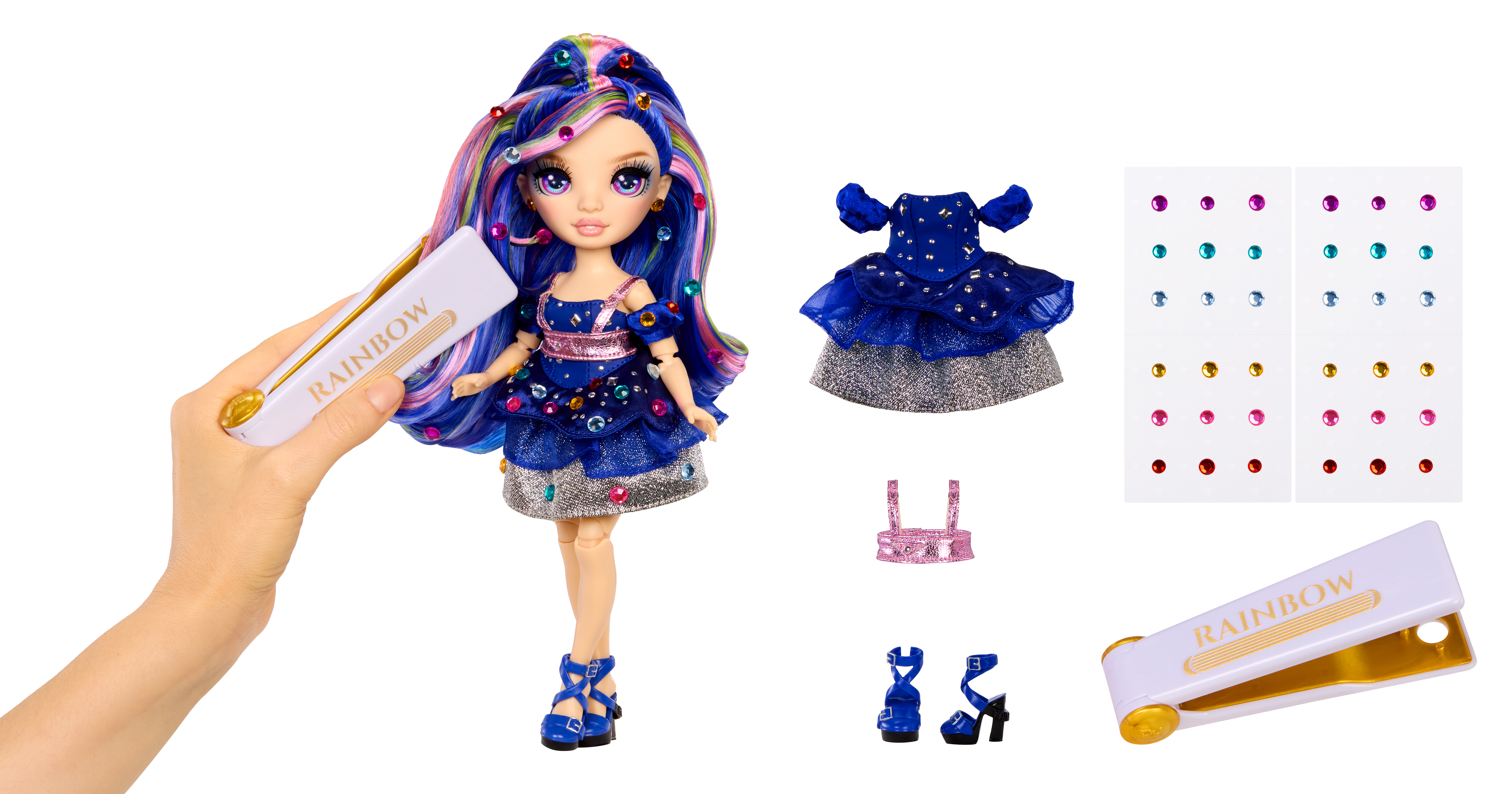 Levně Rainbow High Be Dazzling Fashion panenka - Genevieve Bleue (Blue)