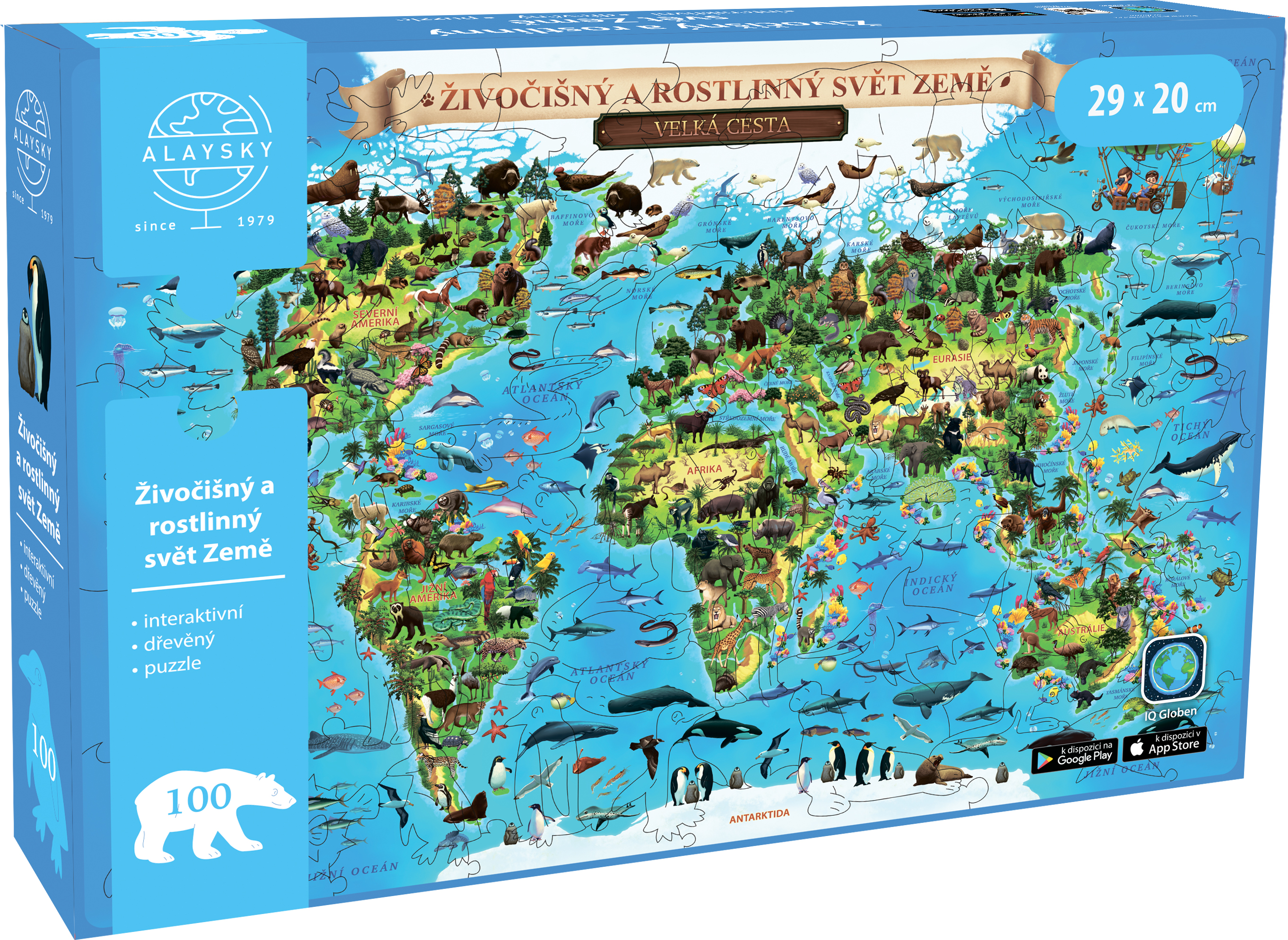 Levně Alaysky's Interaktivní dřevěné puzzle Flora & Fauna A4 AR CZ 100