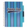 Pukka Pad projektový blok Pukka Stripe A5, 200 stran, linky 8 mm, modrý, linkovaný