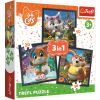 Trefl Puzzle 3v1 - Seznamte se s milými kočkami