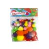 Pom pom mix velikostí, 80ks
