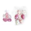 Vajíčko dekorační plastové malované 6 cm, 6ks v organza sáčku