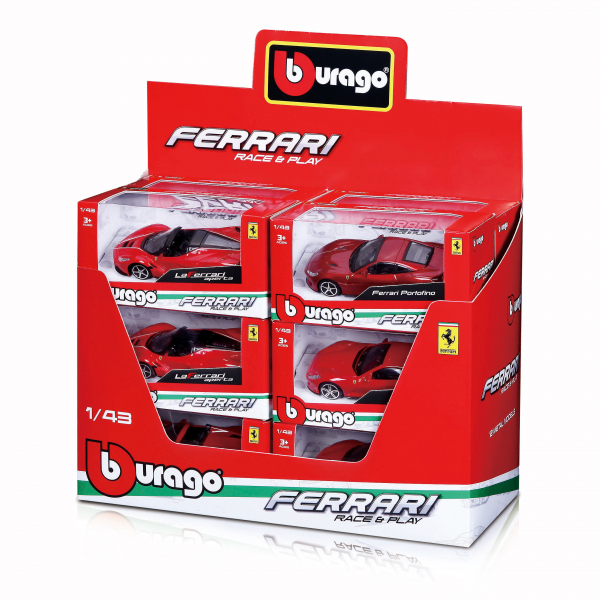 Levně Bburago Ferrari Race & Play 1:43, různé druhy