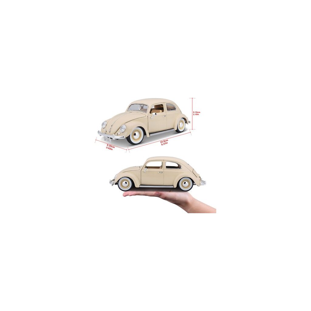 VW COCCINELLE 1955 Gris Maquette de Voiture 1:18 Bburago EUR 36,56 - FR