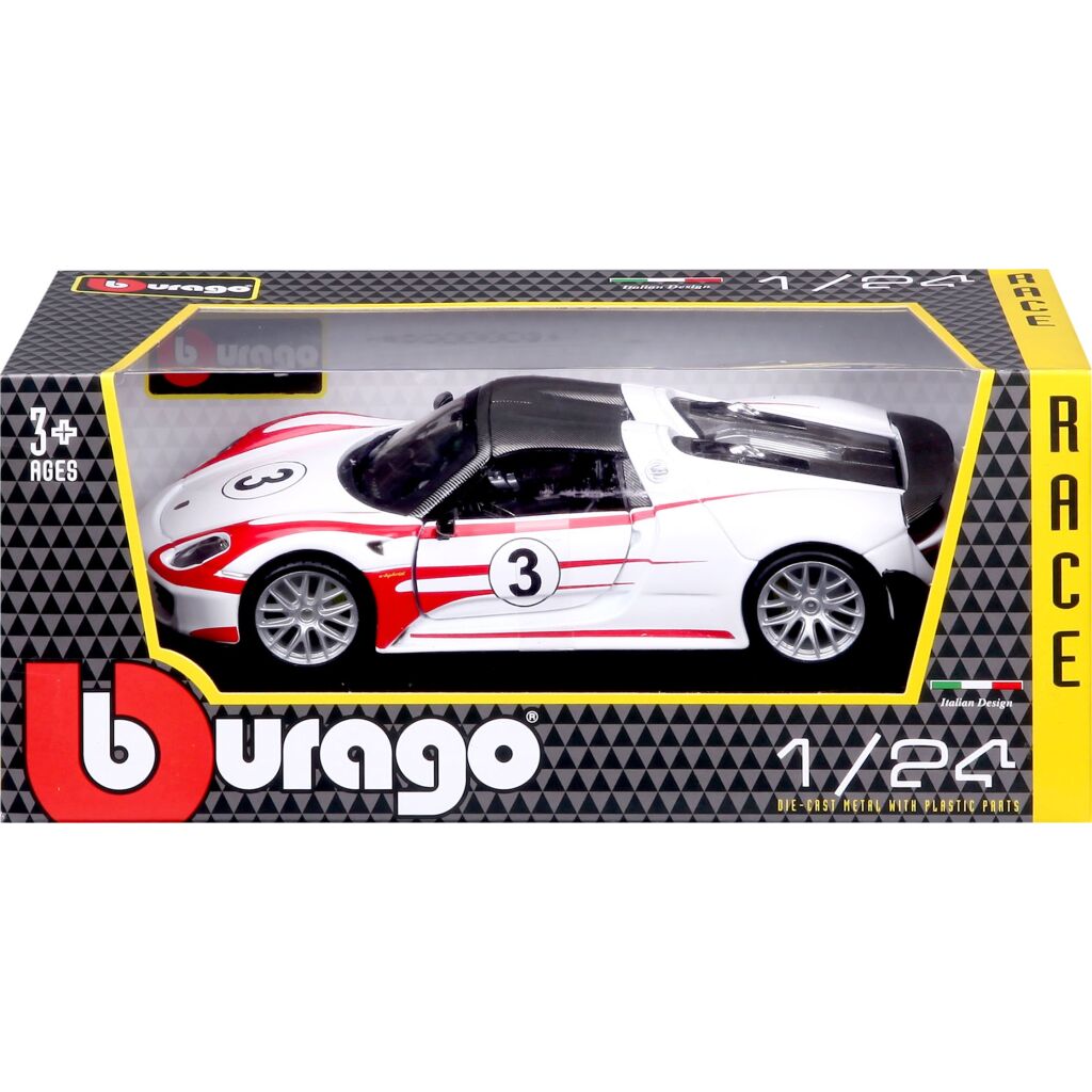 Bburago Porsche 918 Spyder Weissach #3 - Modèle Réduit 1:24 Métal
