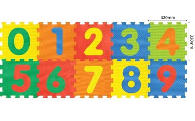Levně Bloky měkké - Číslice 10 ks 32 x 32 cm