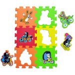 Pěnové puzzle 15x15 6 dílků assort