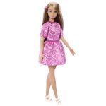 BRB FASHIONISTAS MODELKA V ŠATECH S RŮŽOVÝM PAISLEY VZOREM