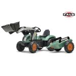 FALK Traktor šlapací SUPER LOADER 1054AM s nakladačem a přívěsem - zelený