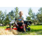 Falk Šlapací traktor Vintage 2058N s lžící, bagrem a přívěsem, červený
