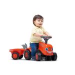 FALK 260C Baby Kubota ride-on traktor s přívěsem, hrable a lopata