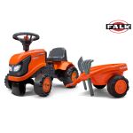 FALK 260C Baby Kubota ride-on traktor s přívěsem, hrable a lopata