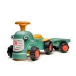 Falk traktor baby Maurice zelený vintage s přívěsem