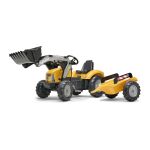 FALK Traktor šlapací SUPER LOADER 2054AM s nakladačem a přívěsem - žlutý