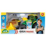 Traktor se lžící a bagrem, zeleno žlutý, 107cm