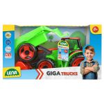 Traktor se lžící a s vozíkem, červeno zelený