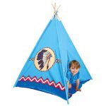 TeePee dětský stan modrý 4 stěny 150cm