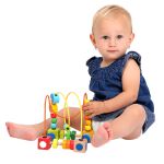 Labyrint s korálky dřevěný 16cm