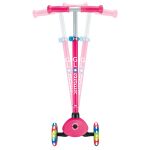 Globber Koloběžka tříkolečková Primo Lights V2 Fuchsia Pink svítící kolečka