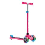 Globber Koloběžka tříkolečková Primo Lights V2 Fuchsia Pink svítící kolečka