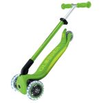 Globber Koloběžka dětská trojkolečková Plus - Primo Foldable Plus Lights V2 Apple Green svítící kole