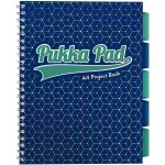 Pukka Pad projektový  blok Glee A4, papír 80g,100 listů, tmavě modrý, linkovaný