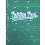 Pukka Pad spirálový blok GLEE Jotta A4+, papír 80g, 100listů, zelený, linkovaný