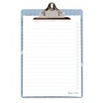 Psací podložka papírová s klipem s poznámkovými listy, 170x245mm, 50 listů, 100g papír