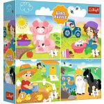 Trefl Puzzle 4v1 – Zvířátka na vsi