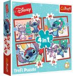 Trefl Puzzle 4v1 Stitch Vánoce