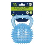 Hračka pro mazlíčky Dentální pískací hračka pro psy s úchytem modrá 9,5 cm