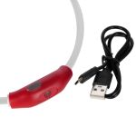 Obojek pro mazlíčky svítící LED USB 55 cm