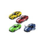 Auto kovové s pruhy na zpětné natažení 12 cm