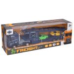 Auto kovové tahač s auty na setrvačník set 42 cm