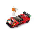Stavebnice Auto červené RC na dálkové ovládání 17 cm 279 dílků - český obal