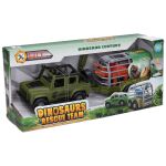 Auto šroubovací s vlečkou a dinosaurem 34 cm