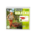 Plechové kolečko - červené 82x42x35 cm - Český obal