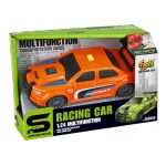 Auto závodní oranžové s efekty 16 cm