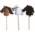 Koník na tyči hnědý hobby horse 68 cm