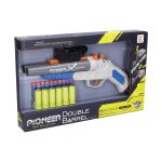 Puška Pioneer Double Barrel s pěnovými náboji a patronami 37 cm