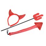 Čertí karneval set - uši, ocas, hůl