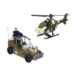 Vojenský set s autem 24 cm a vrtulníkem 26 cm