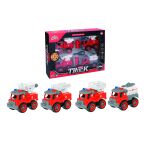 Auto šroubovací hasičské set 4 ks 13 cm