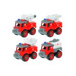 Auto šroubovací hasičské set 4 ks 13 cm