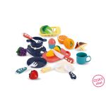 Kuchyňský set v košíku 26x19x14 cm - modrý - český obal