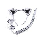 Set karneval - čelenka kravička/bílý tygr