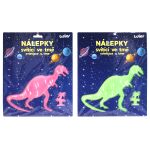 Nálepky 25,5x31 cm svítící ve tmě Dinosauři