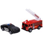 Auto policejní a hasičské s efekty 23 cm